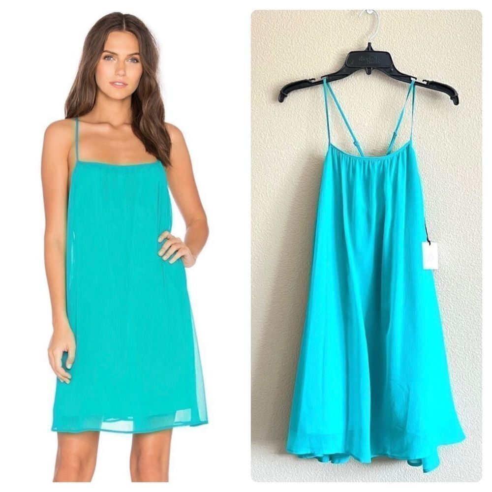 NWT Jack by BB Dakota Emerald Green Chiffon Dress